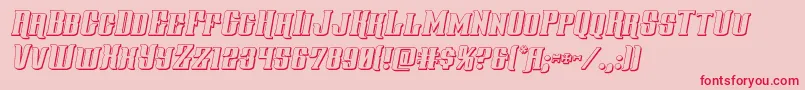 gentlemancaller3dital-Schriftart – Rote Schriften auf rosa Hintergrund