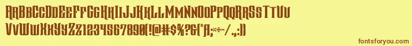 Czcionka gentlemancallercond – brązowe czcionki na żółtym tle