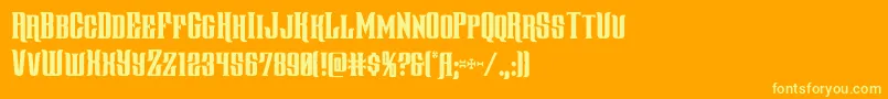 gentlemancallercond Font – Yellow Fonts on Orange Background