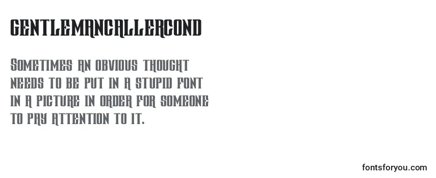 Gentlemancallercond (127805) Font