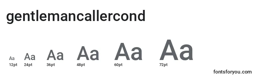 Размеры шрифта Gentlemancallercond (127806)