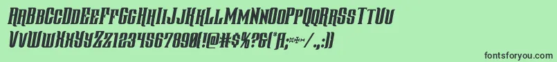 gentlemancallercondital Font – Black Fonts on Green Background