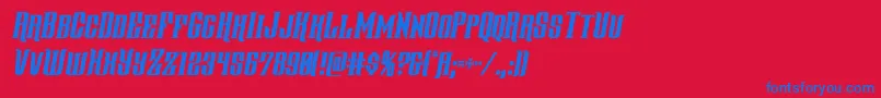 Шрифт gentlemancallercondital – синие шрифты на красном фоне