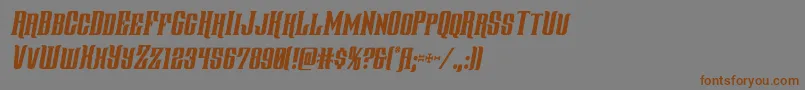 gentlemancallerconditalフォントについての詳細 フォントgentlemancallercondital – 茶色の文字が灰色の背景にあります。