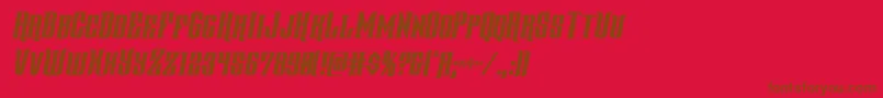 gentlemancallercondital Font – Brown Fonts on Red Background
