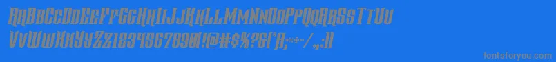 gentlemancallercondital Font – Gray Fonts on Blue Background