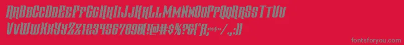 gentlemancallercondital Font – Gray Fonts on Red Background