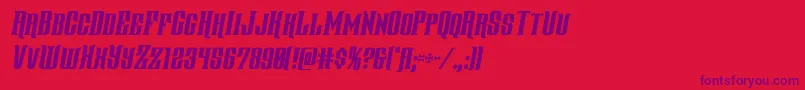gentlemancallercondital Font – Purple Fonts on Red Background
