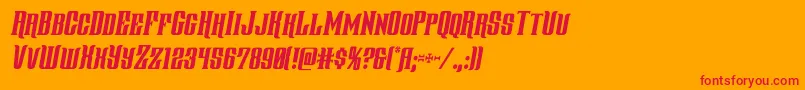 gentlemancallercondital Font – Red Fonts on Orange Background