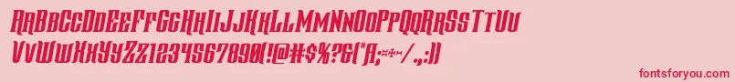 gentlemancallercondital Font – Red Fonts on Pink Background