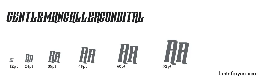Gentlemancallercondital (127807) Font Sizes