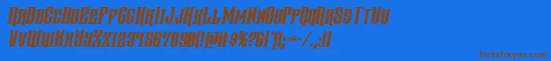 gentlemancallercondital Font – Brown Fonts on Blue Background