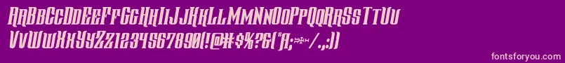 gentlemancallercondital Font – Pink Fonts on Purple Background