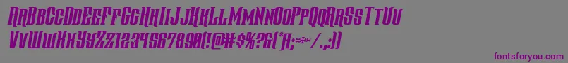 gentlemancallercondital Font – Purple Fonts on Gray Background