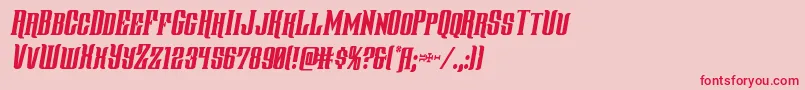 gentlemancallercondital Font – Red Fonts on Pink Background