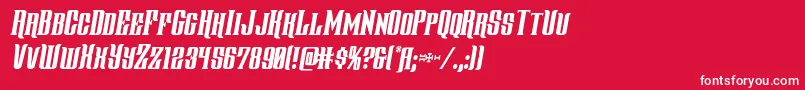 gentlemancallercondital Font – White Fonts on Red Background