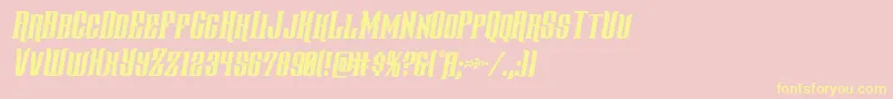 gentlemancallercondital Font – Yellow Fonts on Pink Background