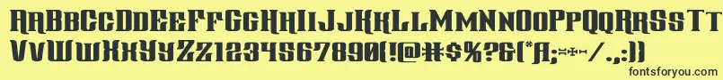 gentlemancallerexpand Font – Black Fonts on Yellow Background