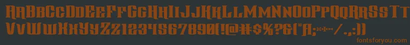 gentlemancallerexpand Font – Brown Fonts on Black Background