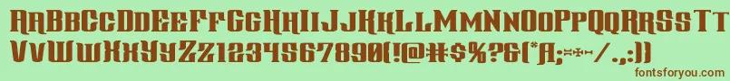 gentlemancallerexpand Font – Brown Fonts on Green Background