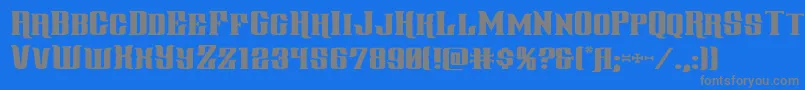 gentlemancallerexpand Font – Gray Fonts on Blue Background