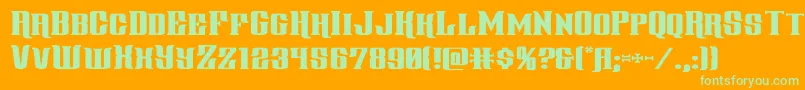 gentlemancallerexpand Font – Green Fonts on Orange Background