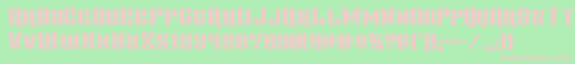 gentlemancallerexpand Font – Pink Fonts on Green Background