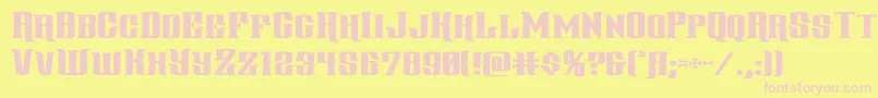 gentlemancallerexpand Font – Pink Fonts on Yellow Background