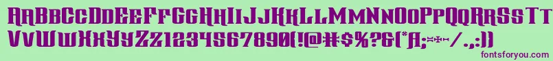 gentlemancallerexpand Font – Purple Fonts on Green Background