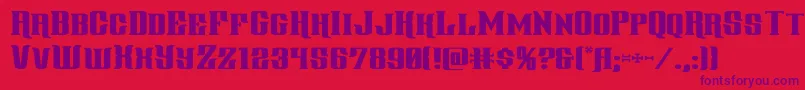 gentlemancallerexpand Font – Purple Fonts on Red Background