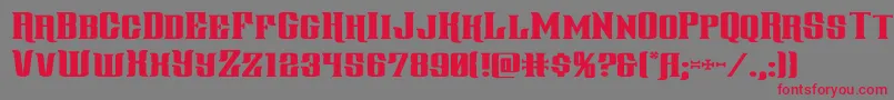 gentlemancallerexpand Font – Red Fonts on Gray Background