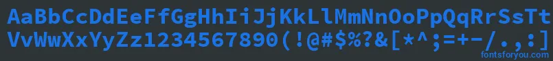 SourcecodeproBold Font – Blue Fonts on Black Background