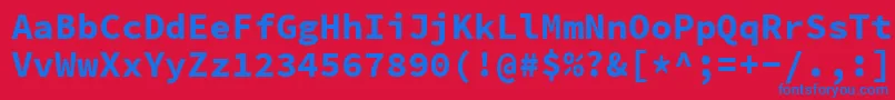 SourcecodeproBold Font – Blue Fonts on Red Background