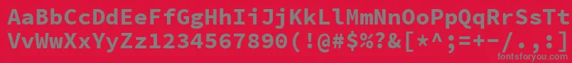 Czcionka SourcecodeproBold – szare czcionki na czerwonym tle