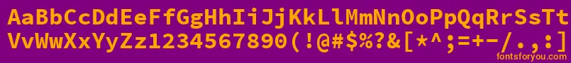 SourcecodeproBold Font – Orange Fonts on Purple Background