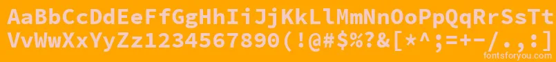 SourcecodeproBold Font – Pink Fonts on Orange Background