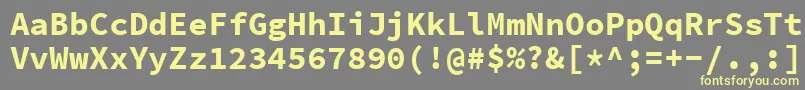 SourcecodeproBold Font – Yellow Fonts on Gray Background
