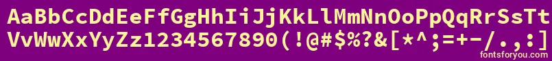 SourcecodeproBold Font – Yellow Fonts on Purple Background