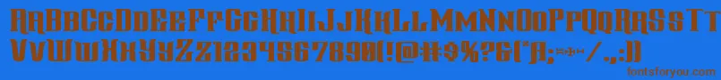 gentlemancallerexpand Font – Brown Fonts on Blue Background