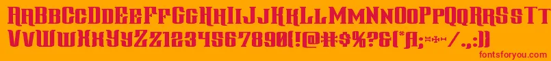 gentlemancallerexpand Font – Red Fonts on Orange Background