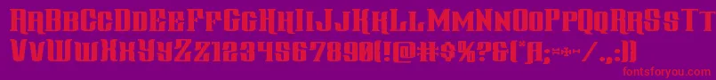 gentlemancallerexpand Font – Red Fonts on Purple Background