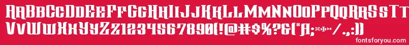 フォントgentlemancallerexpand – 赤い背景に白い文字