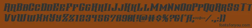 gentlemancallerexpandital Font – Black Fonts on Brown Background