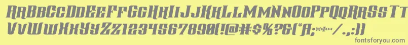 Шрифт gentlemancallerexpandital – серые шрифты на жёлтом фоне