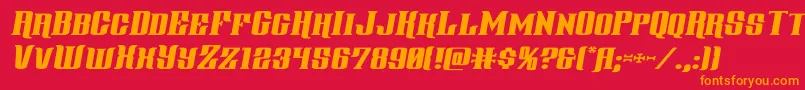 gentlemancallerexpandital Font – Orange Fonts on Red Background
