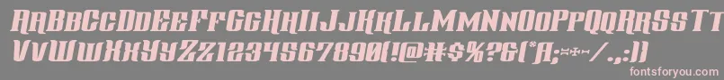gentlemancallerexpandital-Schriftart – Rosa Schriften auf grauem Hintergrund