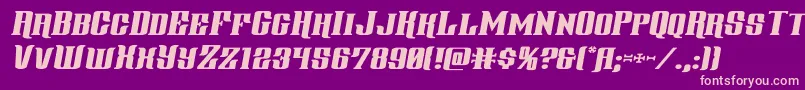 gentlemancallerexpandital-Schriftart – Rosa Schriften auf violettem Hintergrund