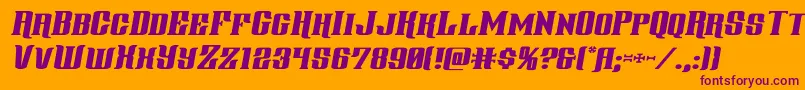 gentlemancallerexpandital Font – Purple Fonts on Orange Background