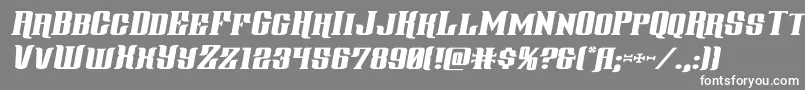 gentlemancallerexpandital-Schriftart – Weiße Schriften auf grauem Hintergrund
