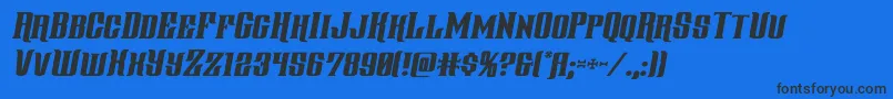 gentlemancallerital Font – Black Fonts on Blue Background